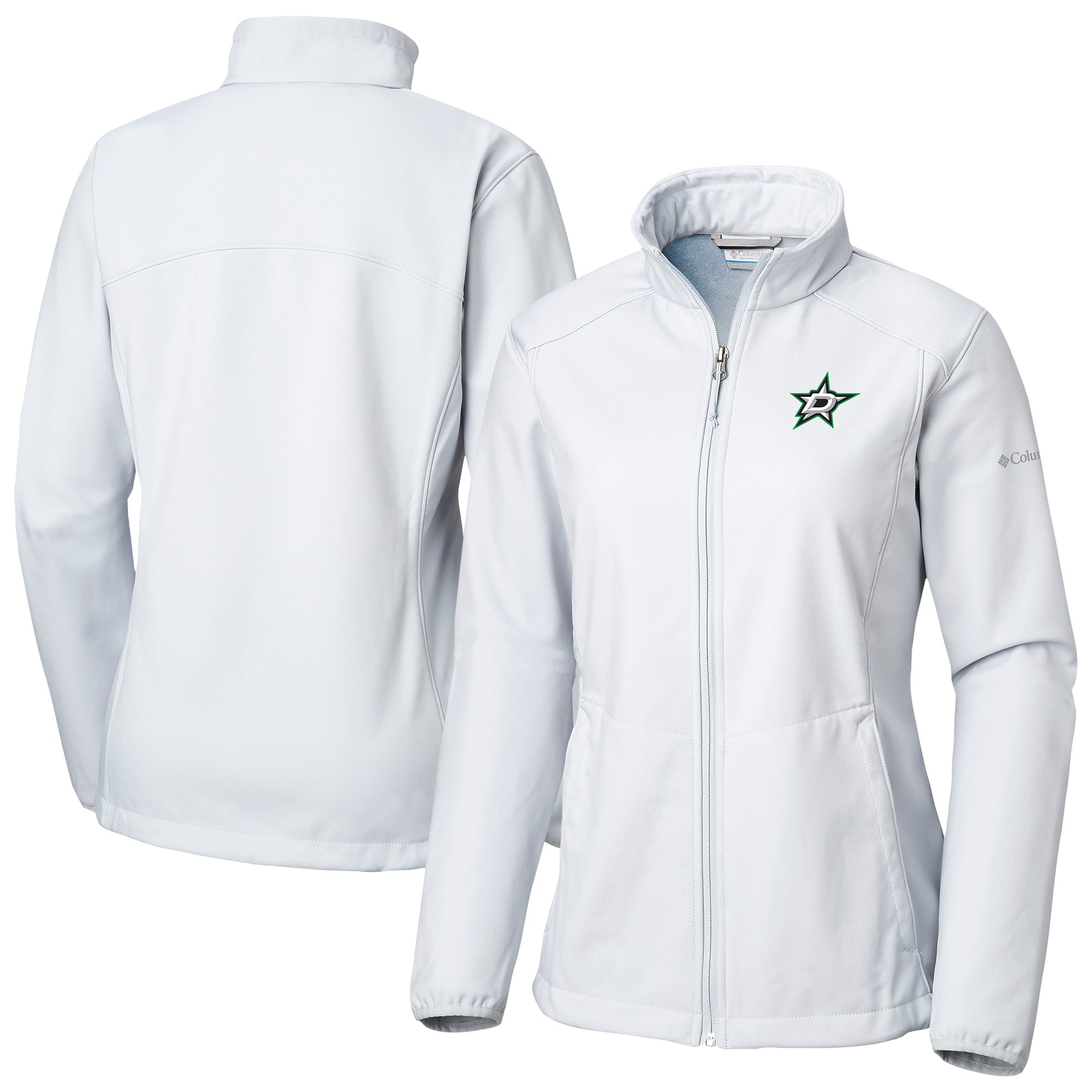 Veste zippée intégrale Columbia White Dallas Stars Kruser Ridge II pour femme
